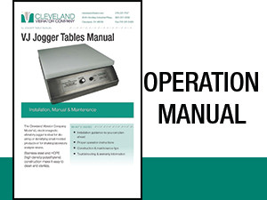 VJ Vibratory Jogger Tables Operation Manual